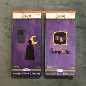 Sizzix Halloween theme sizzlits sets (Graveyard, Little Pumpkin)